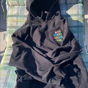 Anti Social Social Club Rainbow Black Hoodie